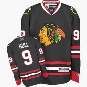 Reebok Chicago Blackhawks 9 Youth Bobby Hull Black Authentic Third NHL Jersey
