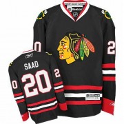 Reebok Chicago Blackhawks 20 Men's Brandon Saad Black Premier Third NHL Jersey