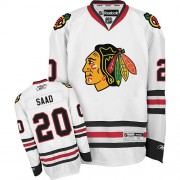 Reebok Chicago Blackhawks 20 Men's Brandon Saad White Authentic Away NHL Jersey