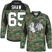 Reebok Chicago Blackhawks 65 Men's Andrew Shaw Camo Authentic Veterans Day Practice NHL Jersey