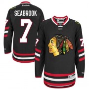 Reebok Chicago Blackhawks 7 Men's Brent Seabrook Black Authentic 2014 Stadium Series NHL Jersey