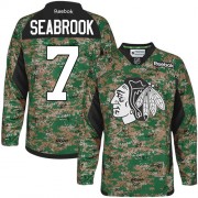 Reebok Chicago Blackhawks 7 Men's Brent Seabrook Camo Authentic Veterans Day Practice NHL Jersey