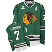 Reebok Chicago Blackhawks 7 Men's Brent Seabrook Green Authentic NHL Jersey