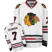 Reebok Chicago Blackhawks 7 Men's Brent Seabrook White Authentic Away NHL Jersey