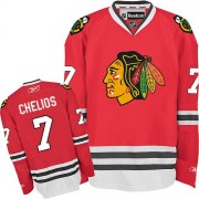 Reebok Chicago Blackhawks 7 Men's Chris Chelios Red Authentic Home NHL Jersey