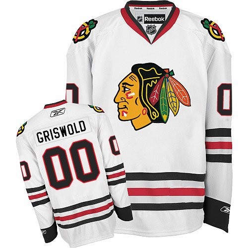 Reebok Chicago Blackhawks 00 Men's Clark Griswold White Authentic Away NHL Jersey Reebok Chicago Blackhawks 00 Men's Clark Griswold White Authentic Away NHL Jersey