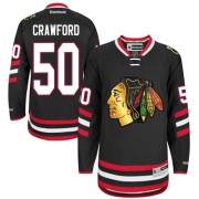 Reebok Chicago Blackhawks 50 Men's Corey Crawford Black Authentic 2014 Stadium Series NHL Jersey