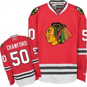Reebok Chicago Blackhawks 50 Men's Corey Crawford Red Authentic Home NHL Jersey
