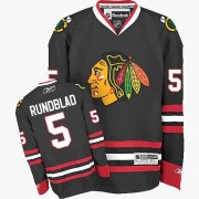 Reebok Chicago Blackhawks 5 Men's David Rundblad Black Authentic Third NHL Jersey
