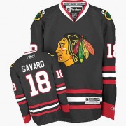 Reebok Chicago Blackhawks 18 Men's Denis Savard Black Authentic Third NHL Jersey