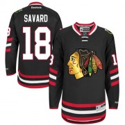 Reebok Chicago Blackhawks 18 Men's Denis Savard Black Premier 2014 Stadium Series NHL Jersey