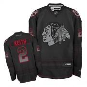 Reebok Chicago Blackhawks 2 Men's Duncan Keith Black Authentic Accelerator NHL Jersey