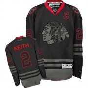 Reebok Chicago Blackhawks 2 Men's Duncan Keith Black Ice Premier NHL Jersey