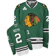 Reebok Chicago Blackhawks 2 Men's Duncan Keith Green Authentic NHL Jersey