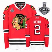 Reebok Chicago Blackhawks 2 Men's Duncan Keith Red Premier Home Stanley Cup Finals NHL Jersey