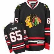 Reebok Chicago Blackhawks 65 Youth Andrew Shaw Black Authentic Third NHL Jersey