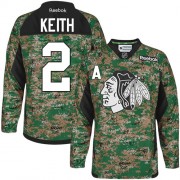 Reebok Chicago Blackhawks 2 Youth Duncan Keith Camo Authentic Veterans Day Practice NHL Jersey