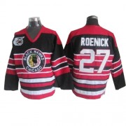 CCM Chicago Blackhawks 27 Men's Jeremy Roenick Red/Black Authentic 75TH Throwback NHL Jersey