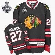 Reebok Chicago Blackhawks 27 Men's Jeremy Roenick Black Authentic Third Stanley Cup Finals NHL Jersey