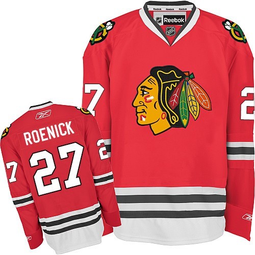 Reebok Chicago Blackhawks 27 Men's Jeremy Roenick Red Authentic Home NHL Jersey