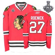 Reebok Chicago Blackhawks 27 Men's Jeremy Roenick Red Premier Home Stanley Cup Finals NHL Jersey