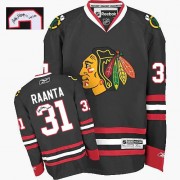 Reebok Chicago Blackhawks 31 Men's Antti Raanta Black Authentic Third Autographed NHL Jersey