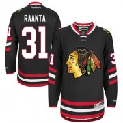 Reebok Chicago Blackhawks 31 Men's Antti Raanta Black Premier 2014 Stadium Series NHL Jersey