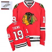 Reebok Chicago Blackhawks 19 Men's Jonathan Toews Red Authentic Home Autographed NHL Jersey
