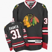 Reebok Chicago Blackhawks 31 Men's Antti Raanta Black Premier Third NHL Jersey