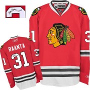 Reebok Chicago Blackhawks 31 Men's Antti Raanta Red Authentic Home Autographed NHL Jersey