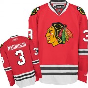 Reebok Chicago Blackhawks 3 Men's Keith Magnuson Red Authentic Home NHL Jersey