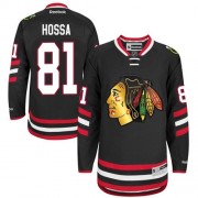 Reebok Chicago Blackhawks 81 Men's Marian Hossa Black Authentic 2014 Stadium Series NHL Jersey