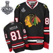 Reebok Chicago Blackhawks 81 Men's Marian Hossa Black Authentic Third Stanley Cup Finals NHL Jersey