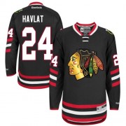 Reebok Chicago Blackhawks 24 Men's Martin Havlat Black Premier 2014 Stadium Series NHL Jersey