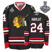 Reebok Chicago Blackhawks 24 Men's Martin Havlat Black Premier Third Stanley Cup Finals NHL Jersey