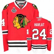 Reebok Chicago Blackhawks 24 Men's Martin Havlat Red Authentic Home Stanley Cup Finals NHL Jersey