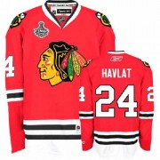 Reebok Chicago Blackhawks 24 Men's Martin Havlat Red Premier Home Stanley Cup Finals NHL Jersey
