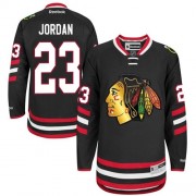 Reebok Chicago Blackhawks 23 Men's Michael Jordan Black Authentic 2014 Stadium Series NHL Jersey