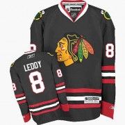 Reebok Chicago Blackhawks 8 Men's Nick Leddy Black Authentic Third NHL Jersey