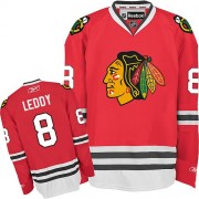 Reebok Chicago Blackhawks 8 Men's Nick Leddy Red Authentic Home NHL Jersey