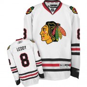 Reebok Chicago Blackhawks 8 Men's Nick Leddy White Authentic Away NHL Jersey