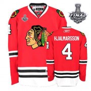 Reebok Chicago Blackhawks 4 Men's Niklas Hjalmarsson Red Authentic Home Stanley Cup Finals NHL Jersey