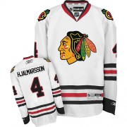 Reebok Chicago Blackhawks 4 Men's Niklas Hjalmarsson White Authentic Away NHL Jersey