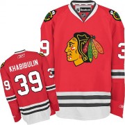 Reebok Chicago Blackhawks 39 Men's Nikolai Khabibulin Red Authentic Home NHL Jersey
