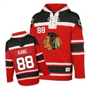 Old Time Hockey Chicago Blackhawks 88 Men's Patrick Kane Red Authentic Sawyer Hooded Sweatshirt NHL Jersey
