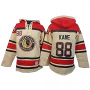 Old Time Hockey Chicago Blackhawks 88 Men's Patrick Kane White Authentic Sawyer Hooded Sweatshirt NHL Jersey