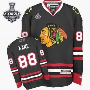 Reebok Chicago Blackhawks 88 Men's Patrick Kane Black Authentic Third Stanley Cup Finals NHL Jersey