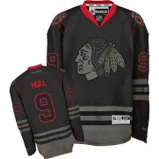 Reebok Chicago Blackhawks 9 Men's Bobby Hull Black Ice Authentic NHL Jersey