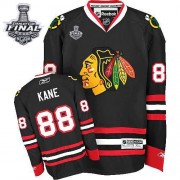 Reebok Chicago Blackhawks 88 Men's Patrick Kane Black Premier Third Stanley Cup Finals NHL Jersey