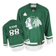 Reebok Chicago Blackhawks 88 Men's Patrick Kane Green Premier St Patty's Day NHL Jersey